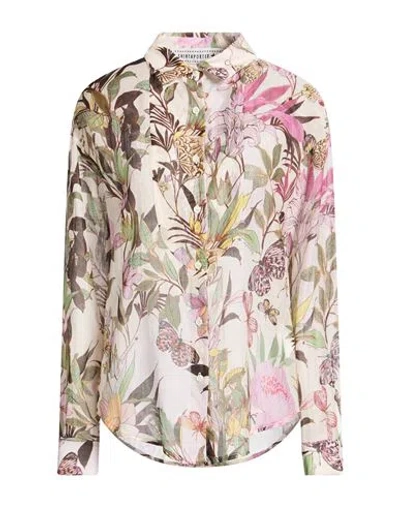 Shirtaporter Woman Shirt White Size 10 Cotton In Multi