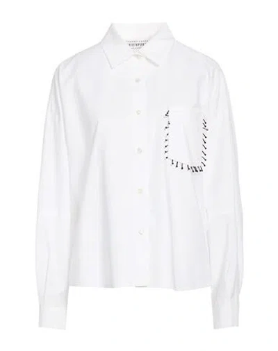 Shirtaporter Woman Shirt White Size 8 Cotton, Elastane