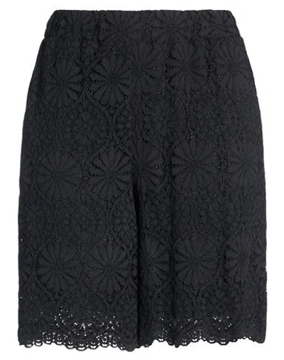 Shirtaporter Woman Shorts & Bermuda Shorts Black Size 10 Cotton, Viscose, Polyamide In Animal Print