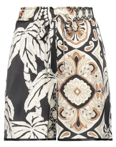 Shirtaporter Woman Shorts & Bermuda Shorts Black Size 6 Silk, Elastane