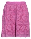 Shirtaporter Woman Shorts & Bermuda Shorts Purple Size 10 Cotton, Viscose, Polyamide
