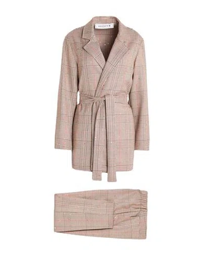 Shirtaporter Woman Suit Antique Rose Size 10 Polyester, Viscose, Elastane