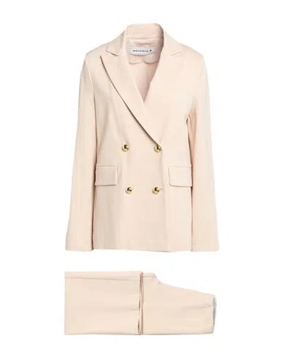 Shirtaporter Woman Suit Beige Size 10 Viscose, Nylon, Elastane