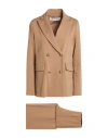 Shirtaporter Woman Suit Camel Size 10 Viscose, Nylon, Elastane