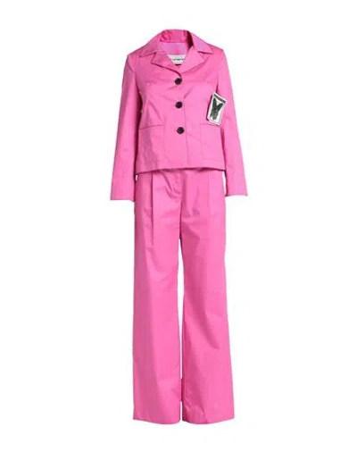 Shirtaporter Woman Suit Fuchsia Size 6 Cotton In Pink