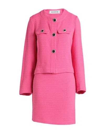 Shirtaporter Woman Suit Fuchsia Size 8 Cotton In Pink