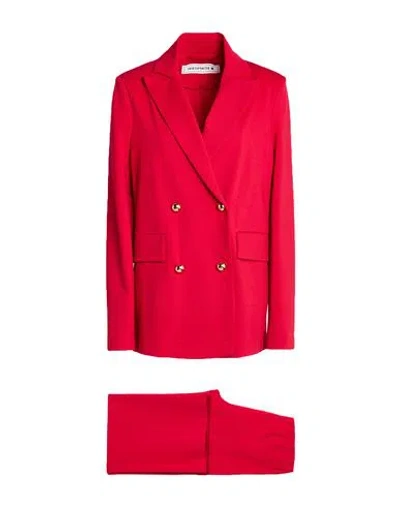 Shirtaporter Woman Suit Red Size 10 Viscose, Nylon, Elastane