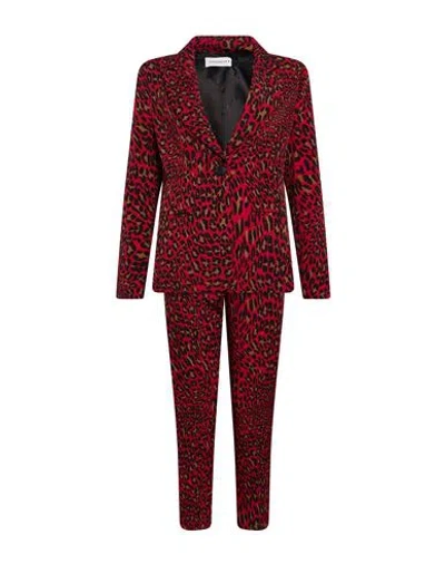 Shirtaporter Woman Suit Red Size 4 Polyester In Brown