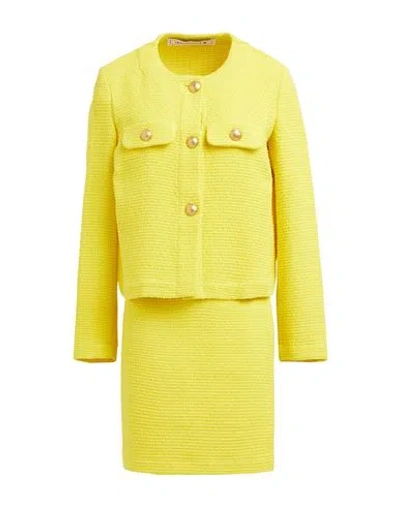 Shirtaporter Woman Suit Yellow Size 8 Cotton