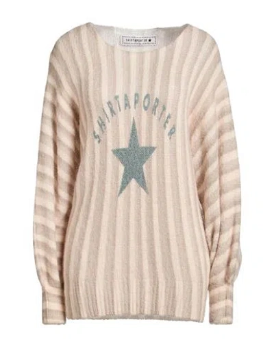 Shirtaporter Woman Sweater Beige Size L Acrylic, Polyamide, Alpaca Wool, Wool In Brown