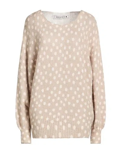 Shirtaporter Woman Sweater Beige Size L Acrylic, Polyamide, Alpaca Wool, Wool In Neutral
