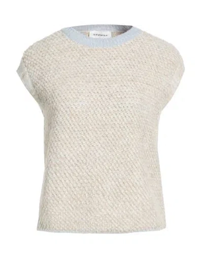 Shirtaporter Woman Sweater Beige Size M Acrylic, Polyamide, Viscose, Wool In Gray