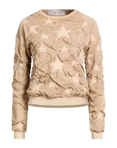 Shirtaporter Woman Sweater Beige Size Xs Viscose, Polyester In Neutral