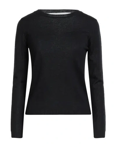 Shirtaporter Woman Sweater Black Size 4 Merino Wool