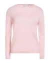 Shirtaporter Woman Sweater Blush Size 8 Merino Wool In Pink