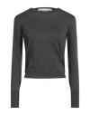 Shop Shirtaporter Woman Sweater Charcoal Size 8 Cotton