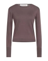 Shirtaporter Woman Sweater Chocolate Brown Size 8 Cotton