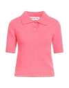 Shirtaporter Woman Sweater Coral Size L Polyamide, Wool, Alpaca Wool, Elastane
