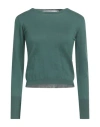 Shirtaporter Woman Sweater Dark Green Size 8 Cotton