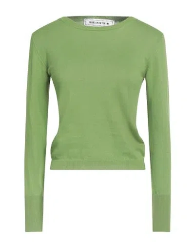 Shirtaporter Woman Sweater Green Size 6 Cotton