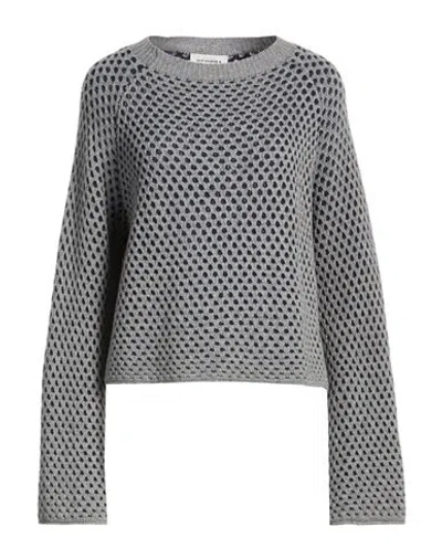Shirtaporter Woman Sweater Grey Size M Wool, Viscose, Nylon, Cashmere In Gray