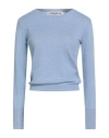 Shirtaporter Woman Sweater Light Blue Size 6 Cotton