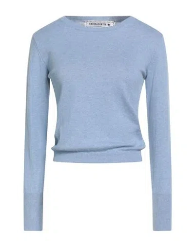 Shirtaporter Woman Sweater Light Blue Size 6 Cotton