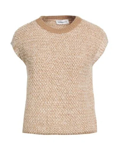 Shirtaporter Woman Sweater Light Brown Size M Acrylic, Polyamide, Viscose, Wool