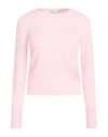 Shirtaporter Woman Sweater Light Pink Size 6 Cotton