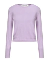 Shirtaporter Woman Sweater Lilac Size 6 Cotton