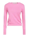 Shirtaporter Woman Sweater Magenta Size 6 Cotton In Purple