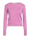 Shirtaporter Woman Sweater Mauve Size 6 Cotton