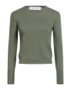 Shirtaporter Woman Sweater Military Green Size 8 Cotton