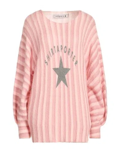 Shirtaporter Woman Sweater Pink Size L Acrylic, Polyamide, Alpaca Wool, Wool
