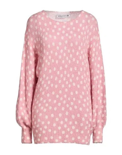 Shirtaporter Woman Sweater Pink Size M Acrylic, Polyamide, Alpaca Wool, Wool