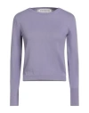 Shirtaporter Woman Sweater Purple Size 8 Cotton
