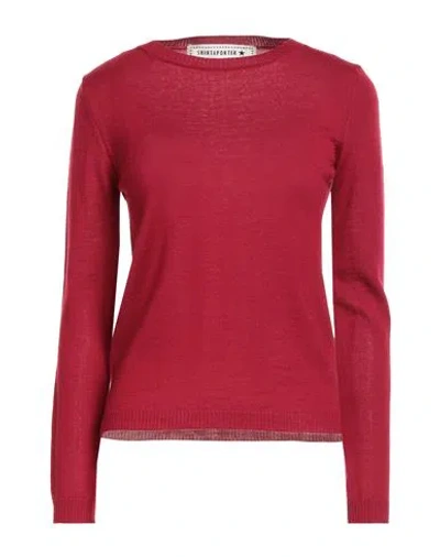 Shirtaporter Woman Sweater Red Size 6 Merino Wool