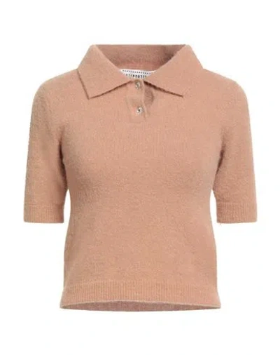 Shirtaporter Woman Sweater Sand Size M Polyamide, Wool, Alpaca Wool, Elastane