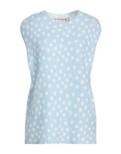 Shirtaporter Woman Sweater Sky Blue Size L Acrylic, Polyamide, Alpaca Wool, Wool