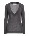 Shirtaporter Woman Sweater Steel Grey Size 6 Cotton