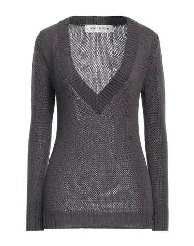 Shirtaporter Woman Sweater Steel Grey Size 6 Cotton