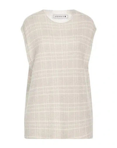 Shirtaporter Woman Sweater Taupe Size L Acrylic, Polyamide, Alpaca Wool, Wool In Neutral