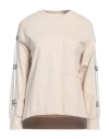 Shirtaporter Woman Sweatshirt Beige Size 8 Viscose, Nylon, Elastane