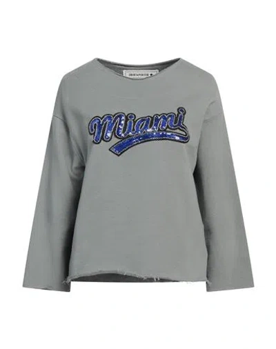 Shirtaporter Woman Sweatshirt Black Size 10 Cotton