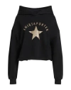 Shirtaporter Woman Sweatshirt Black Size M Cotton