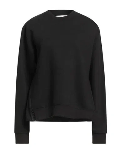Shirtaporter Woman Sweatshirt Black Size M Cotton, Polyester, Acetate, Silk