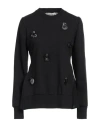 Shirtaporter Woman Sweatshirt Black Size S Cotton, Polyester