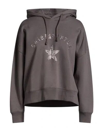 Shirtaporter Woman Sweatshirt Grey Size L Cotton In Gray