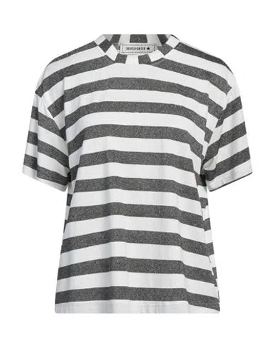 Shirtaporter Woman T-shirt Black Size 10 Viscose, Lurex, Elastane