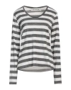Shirtaporter Woman T-shirt Black Size 6 Viscose, Lurex, Elastane